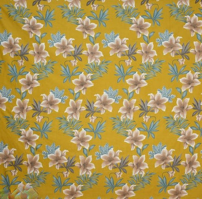 GOLDEN FLOWER Premium Double Bed Fitted Floral Bedsheet (72X78X Upto 10 Inches) & 360 Degree Elasticated
