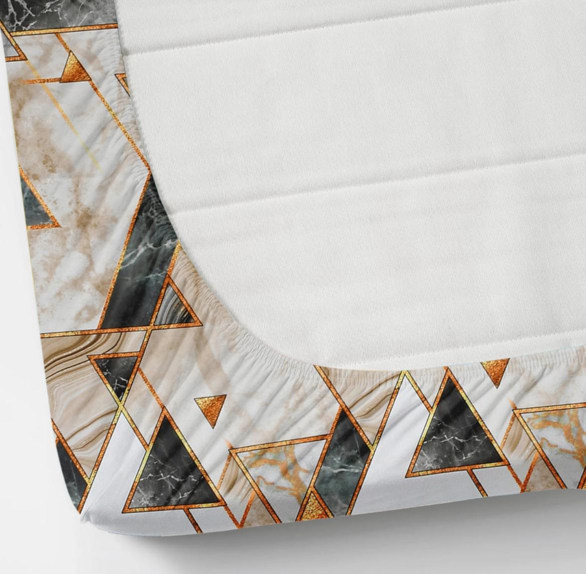 PYRAMID Premium  Fitted Elastic Bedsheet With Two Pillow Covers  (72X78X Upto 10 Inches) & 360 Degree Elasticated | BS