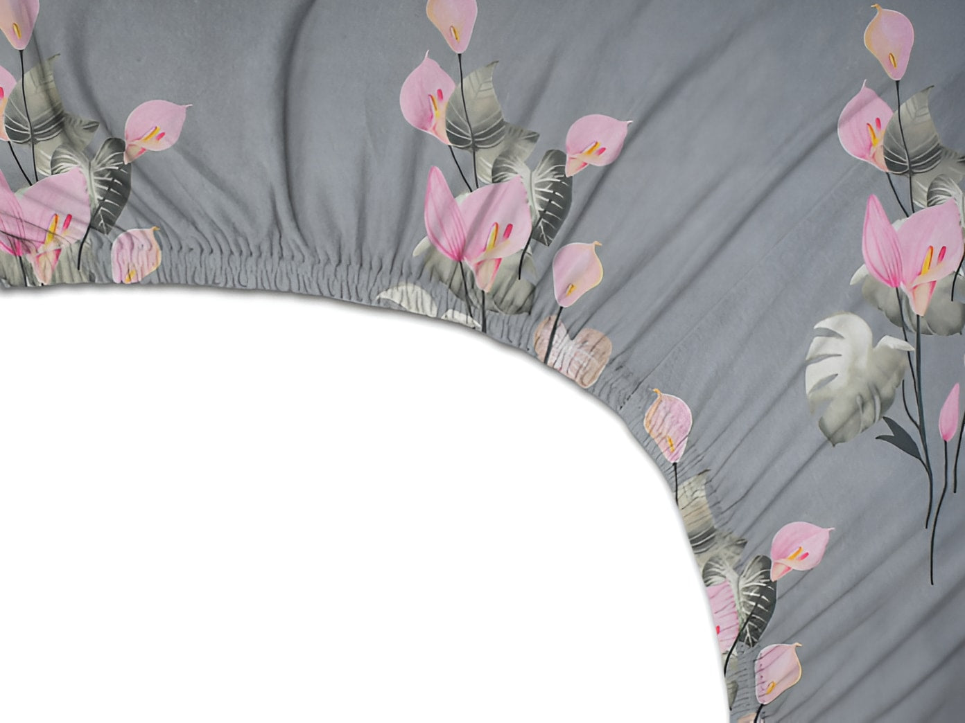 KALI FLOWER  Fitted Floral Bedsheet Multicolor with  2 Pillow Covers  (72X78X Upto 10 Inches) & 360 Degree Elasticated