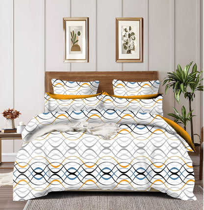 WHITE CIRCLE Premium  Fitted Elastic Bedsheet With Two Pillow Covers  (72X78X Upto 10 Inches) & 360 Degree Elasticated