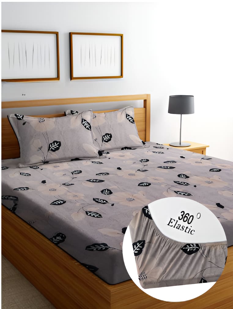 BEST SELLER Premium 500 TC bedsheet with full elastic having Two  Pillow Covers