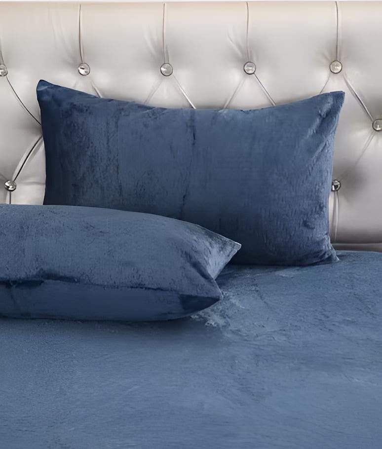 PREMIUM 500 TC HEAVY VELVET WARM  FITTED BEDSHEET WITH ELASTIC ALL AROUND having Embossing Floral design