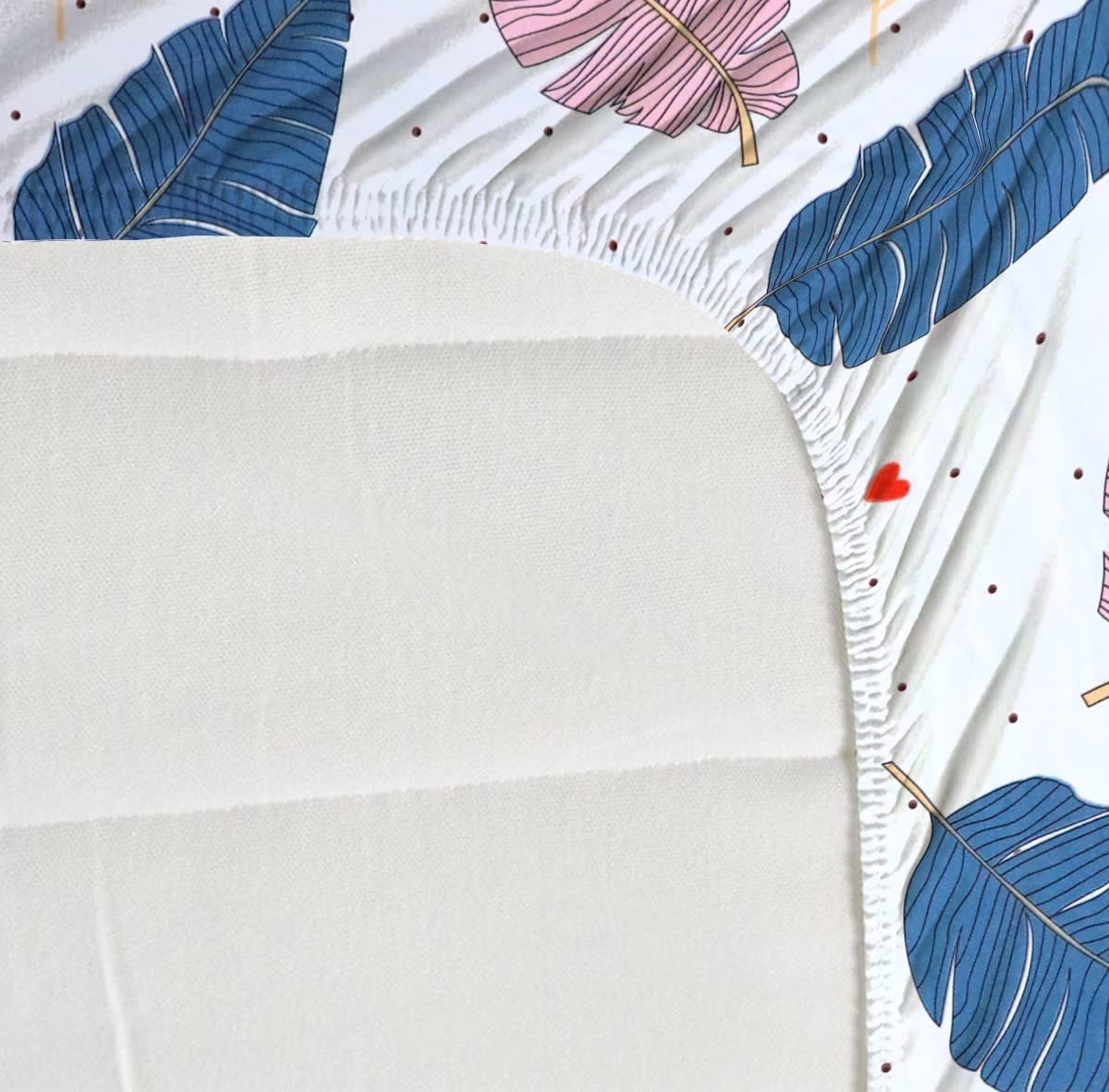 WHITE FEATHER Premium  Fitted Elastic Bedsheet With Two Pillow Covers (72X78X Upto 10 Inches) & 360 Degree Elasticated