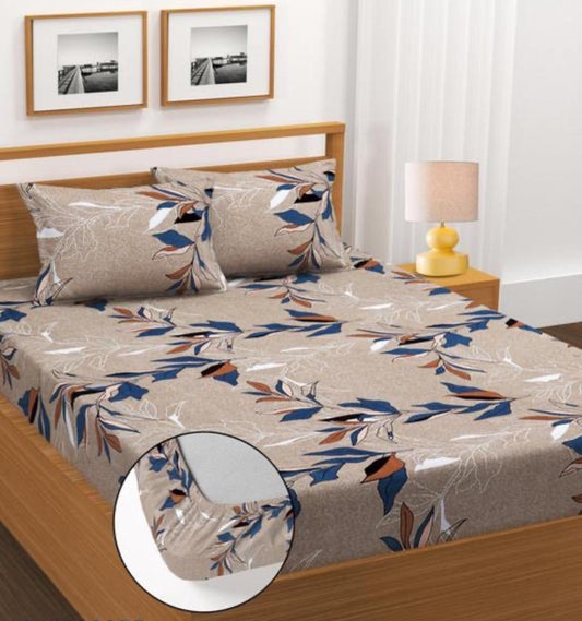 MOUSE Premium  Fitted Bedsheet (72X78X Upto 10 Inches) & 360 Degree Elasticated